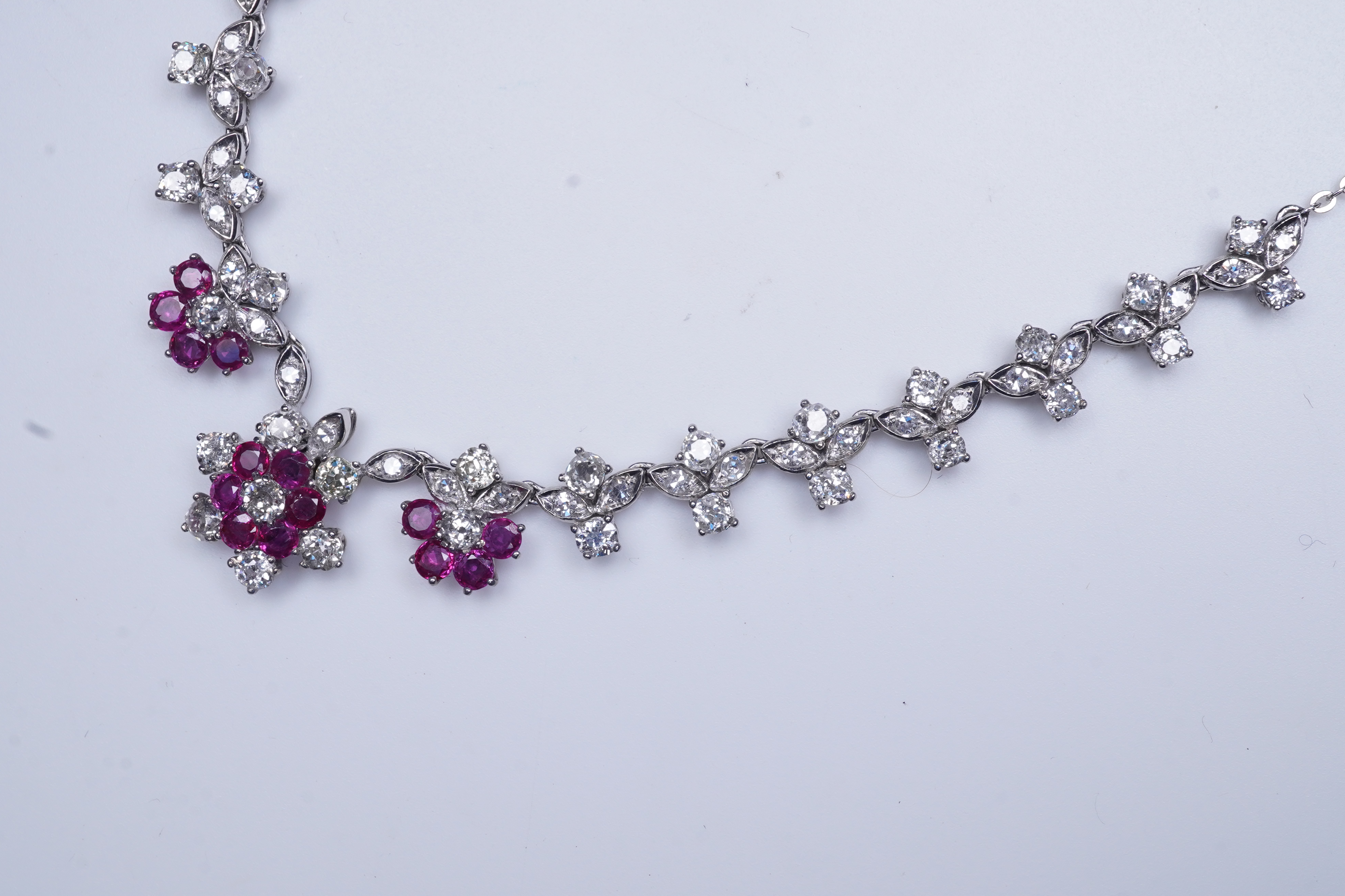 A ruby and diamond necklace